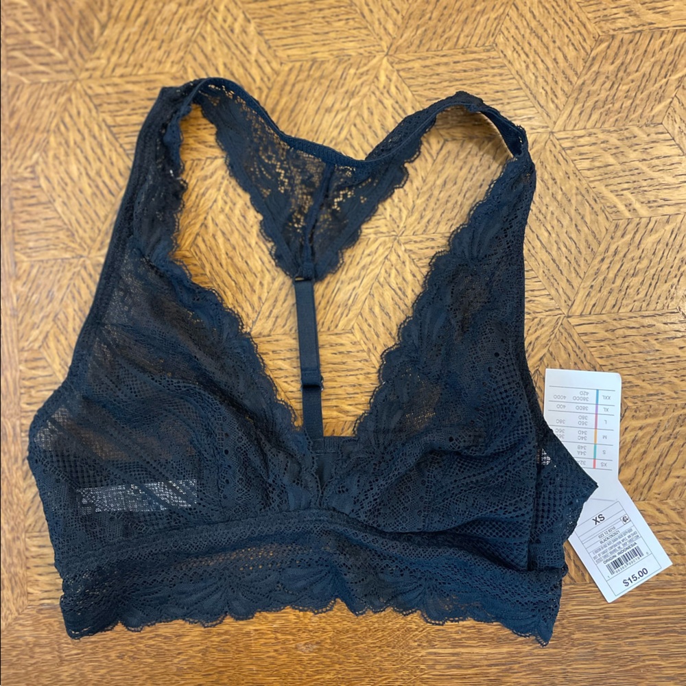NWT Auden 🎯 women’s lace bralette, black, size XS